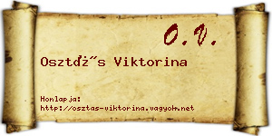 Osztás Viktorina névjegykártya